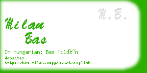 milan bas business card